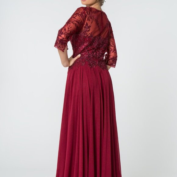 Bateau Neck A-Line Shape Prom Dress GSGL2810 - Picture 2 of 5